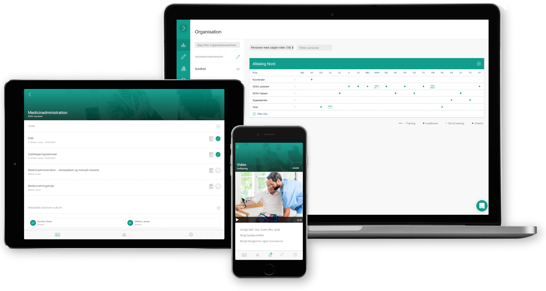 Champ vises på understøttede enheder, herunder android, apple, tablets og computere